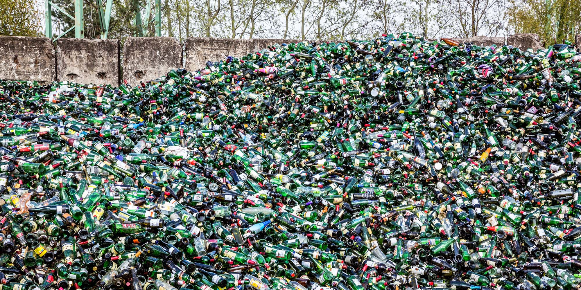 Recycling von Glasflaschen Glasflaschen