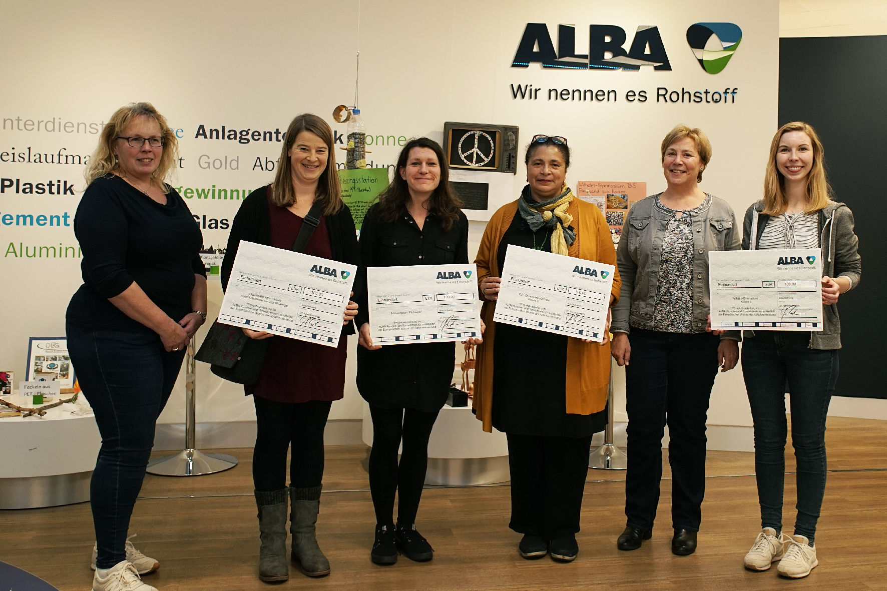 ALBA bedankt sich mit Spende bei kreativen Schulklassen und Nähwerkstatt